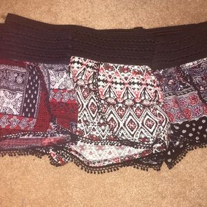 Bundle of 3 flowy pattern shorts